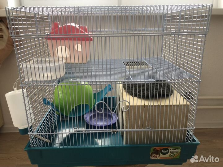 Клетка для грызунов Triol 2-х этажная, корм