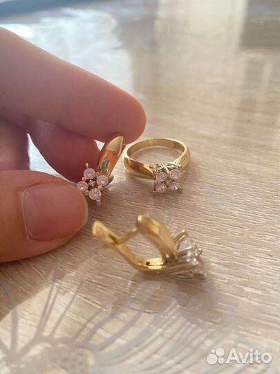 Серьги и кольцо