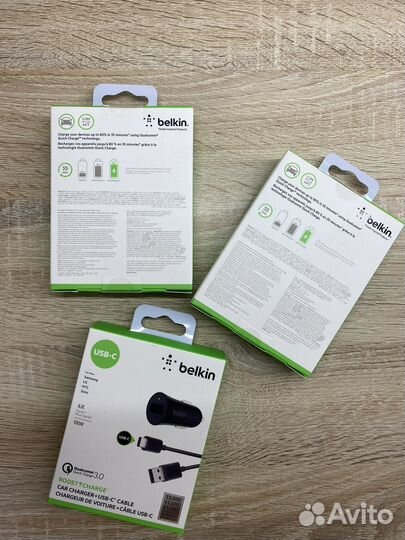 Автомобильное зарядное устройство Belkin USB USB-C