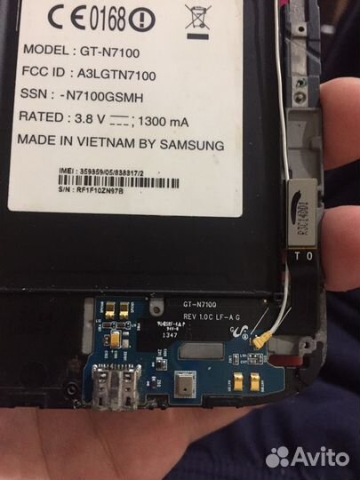 Samsung Note 2 N7100 на запчасти