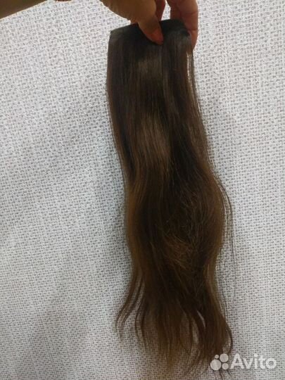 Хвост из натуральных волос