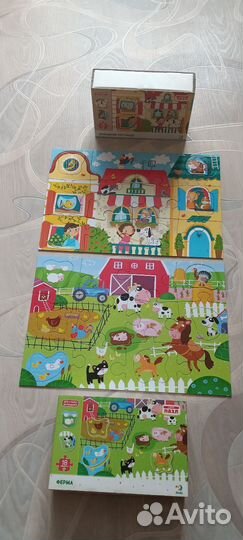 Крупные пазлы сортеры do do для малышей