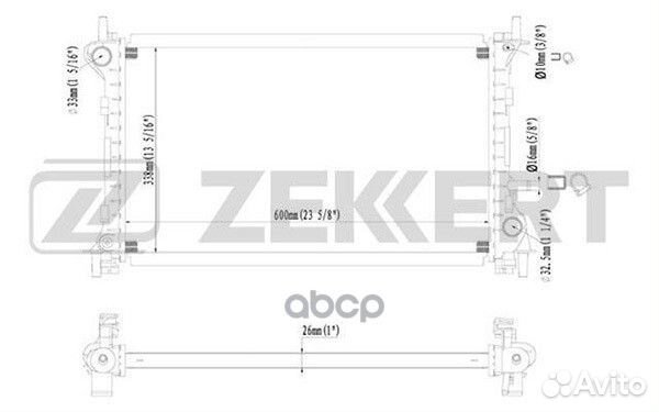 Радиатор охл. дв. Ford Focus 98- mk-1122 Zekkert