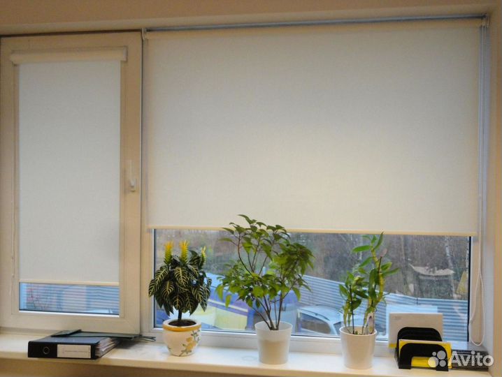 Рулонные шторы однотонные