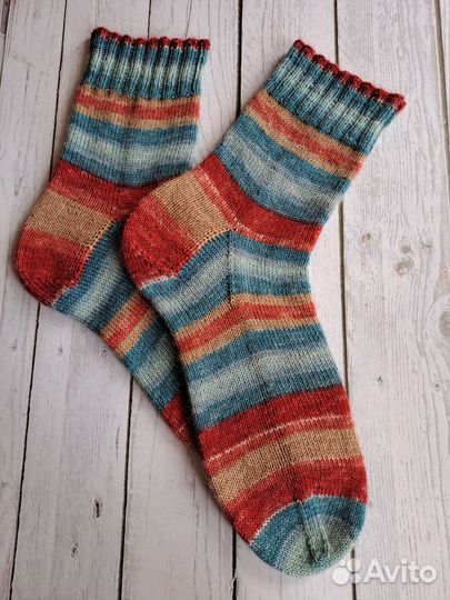 Носки шерстяные вязаные