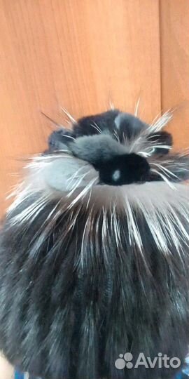 Шапка, вязаная норка