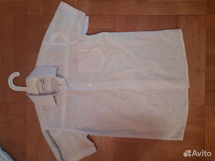 Рубашка белая для школы и сада (до 12 лет