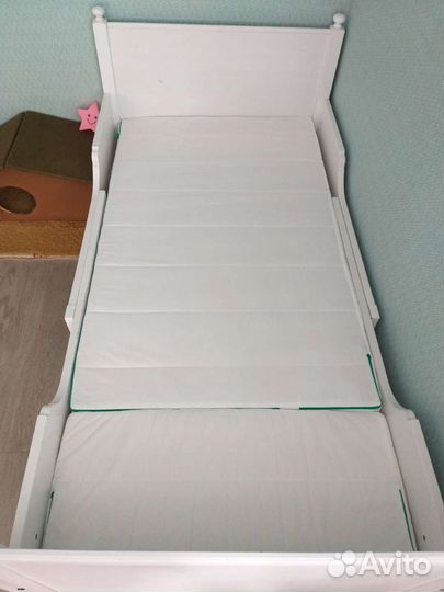 Растущая Кровать Икеа Лексвик+матрас Вимсиг