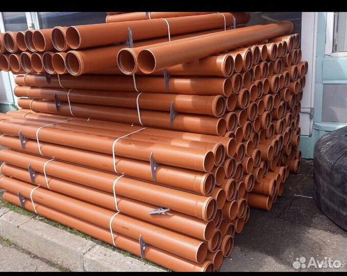 Труба канализационная 110 рыжая 2м
