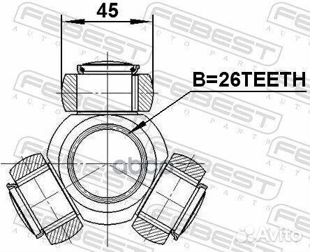 Трипоид nissan/toyota 0116-AGV10 Febest