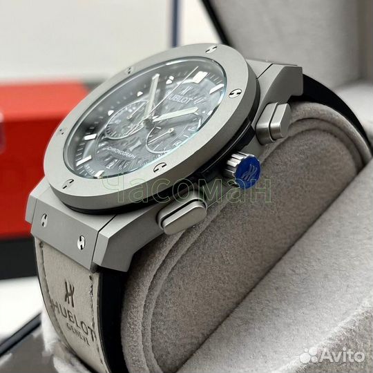 Наручные мужские часы Hublot серый мат