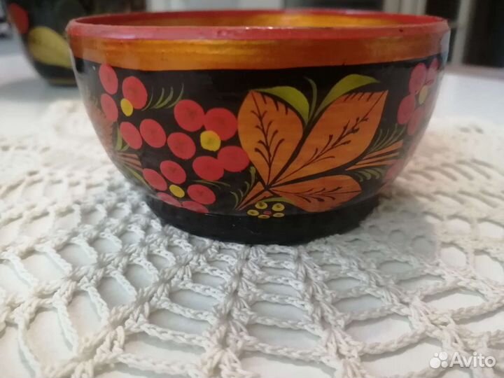 Посуда деревянная хохлома СССР