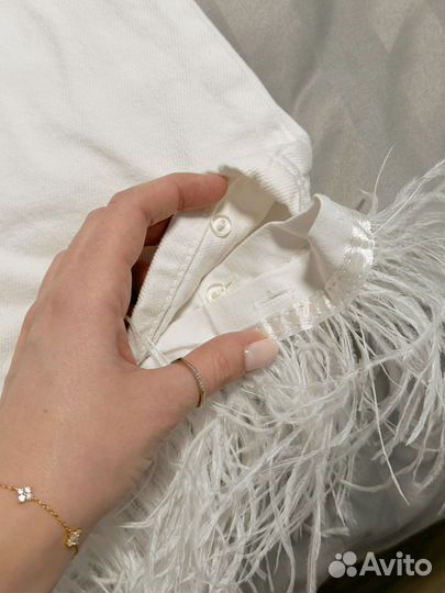 Джинсы lime с перьями