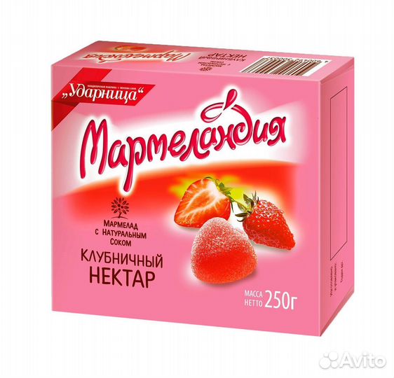 Мармеландия Ударница Клубничный нектар 250 г