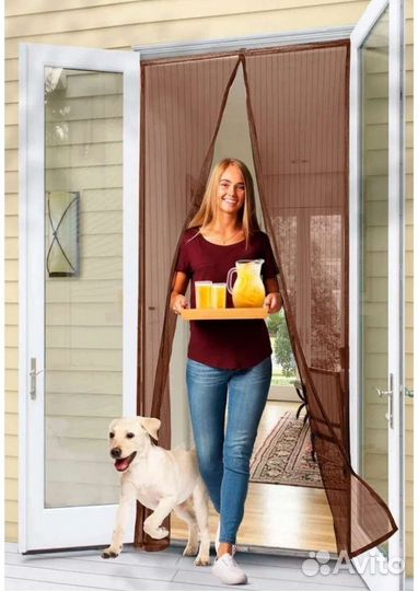 Антимоскитная сетка на дверь с магнитом 100х210 см