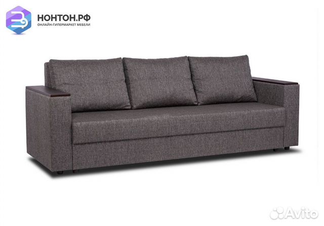 Диван еврокнижка Атланта темно-серый