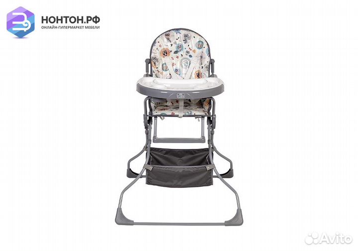 Стульчик для кормления Polini kids 252 Совы серый