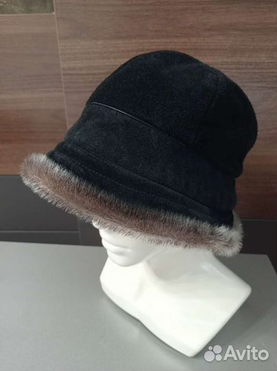 Шапка замша