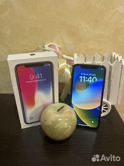 iPhone X 64 Blask Отличный, Ростест