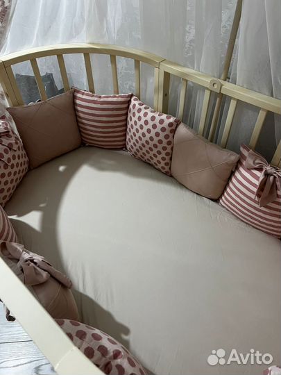 Детская кроватка 8 в 1 с маятником