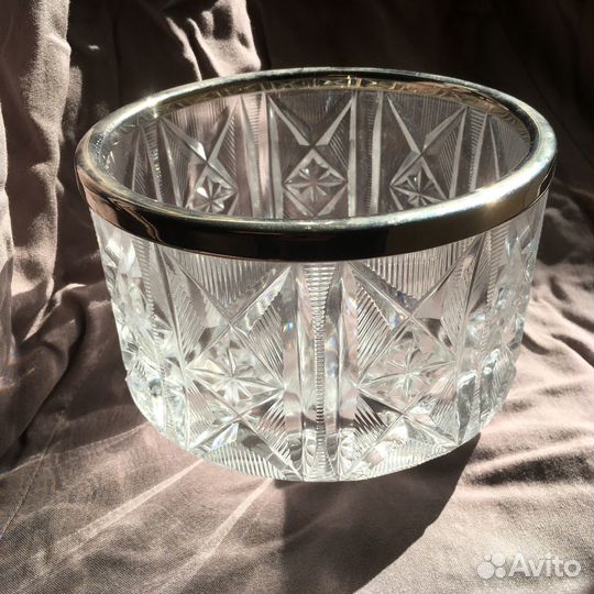 Ваза конфетница салатник хрусталь винтаж СССР