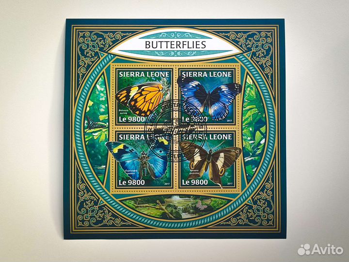 Почтовые марки. Новые. Бабочки