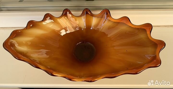 Ваза из цветного стекла СССР