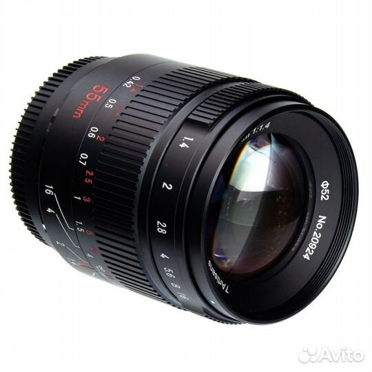 Объектив 7artisans 55mm F1.4 II Fuji XF, черный