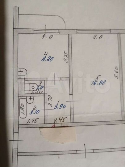 1-к. квартира, 33 м², 3/5 эт.
