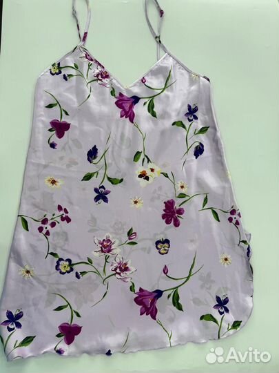 Шелковая ночная сорочка женская 44