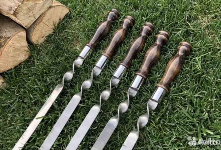 Шампура с деревянной ручкой