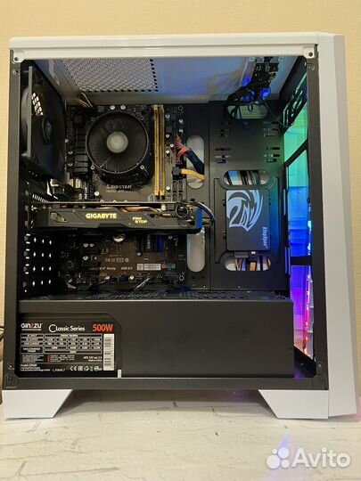 Игровой Компьютер Intel i3-7100/RX570 8Gb/8Gb/SSD
