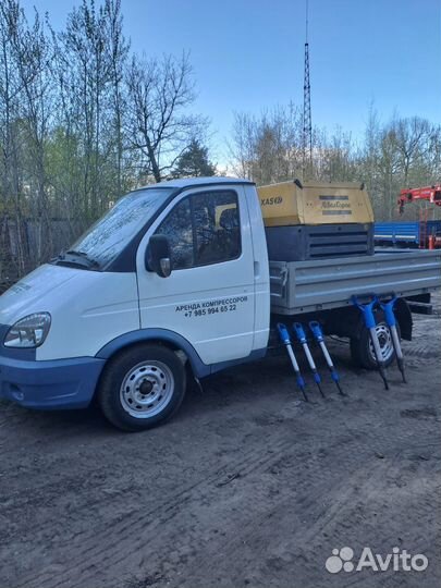 Аренда компрессора с отбойными молотками, продувка