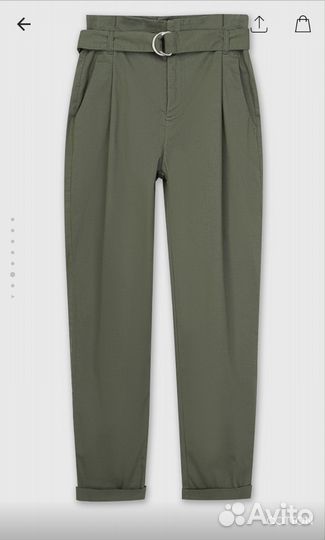 Брюки paperbag из хлопка