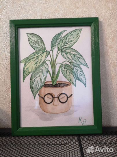 Картина акварель цветы