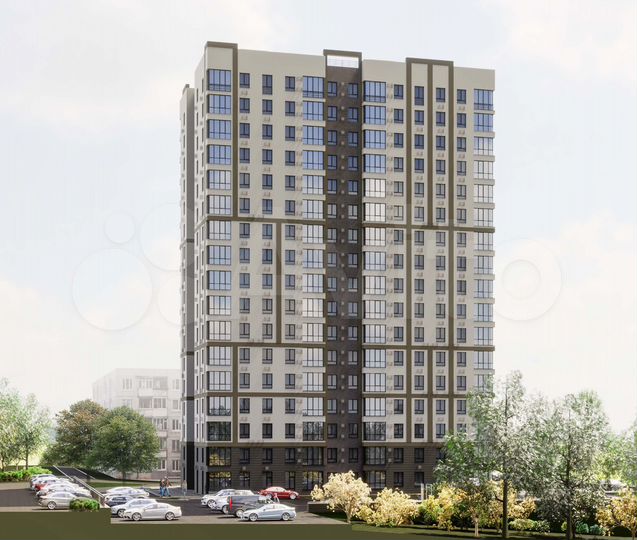 Квартира-студия, 25,4 м², 16/17 эт.