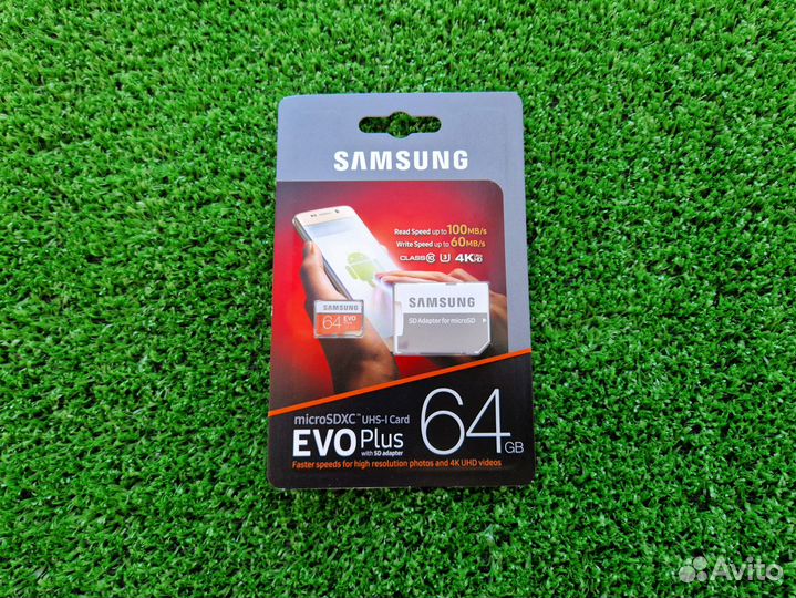Скоростная карта памяти Samsung EVO Plus 64 Gb NEW