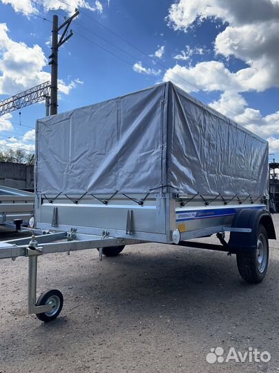 Прицеп легковой самосвал 2.5х1.56 с высоким тентом