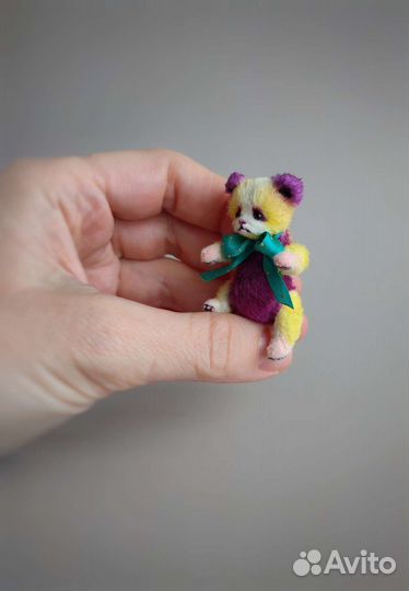 Бронь Мишка тедди ручная работа миниатюра