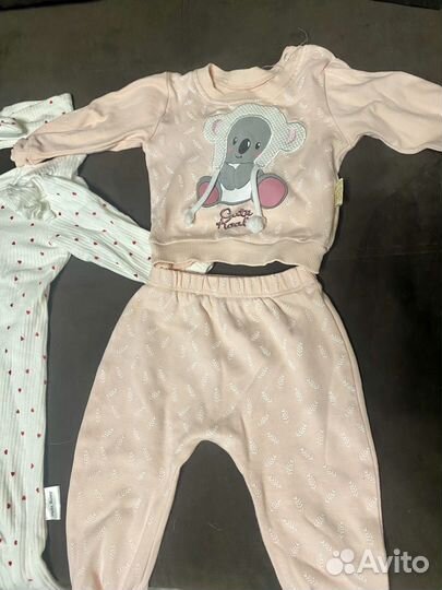 Пакет вещей на девочку 62 68 слипы костюм