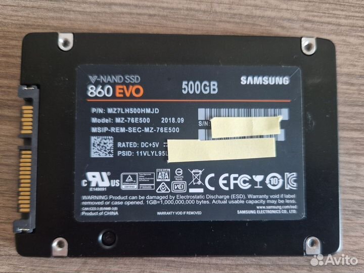 SSD Samsung 860 EVO 500 gb