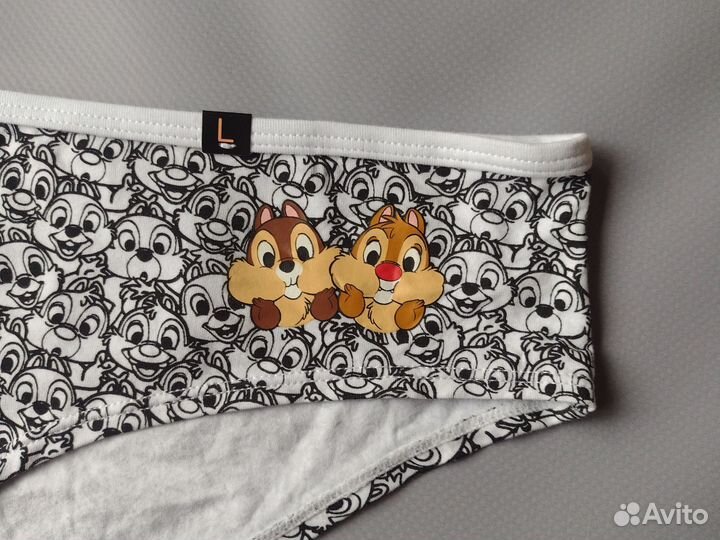 Новые женс трусы Undiz Disney L/48 Чип Дейл хлопок