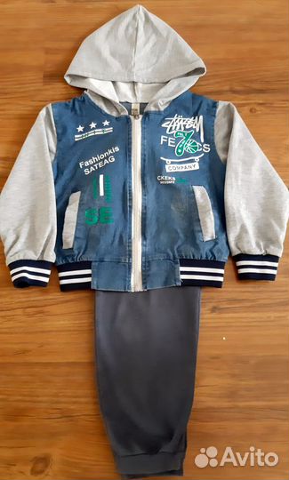 Ветровка (джинсовка) + трико на мальчика 98