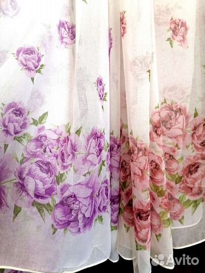 Тюль лен, новый