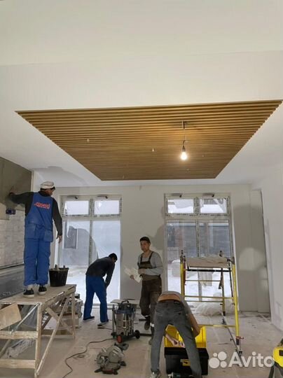 Декоративные рейки для потолков / шпон