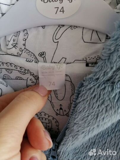 Детский комбинезон плюшевый рр 74