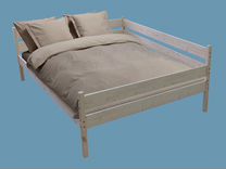Кровать двухспальная из массива с бортиком