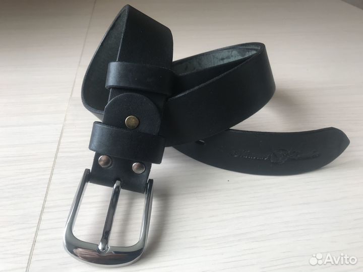 Ремень кожаный мужской, ручная работа