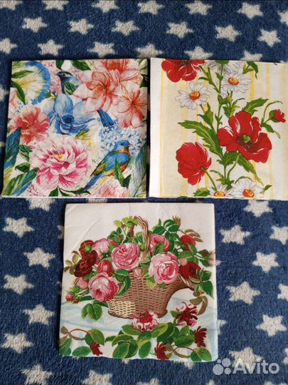 Салфетки для декупажа(по штучно)