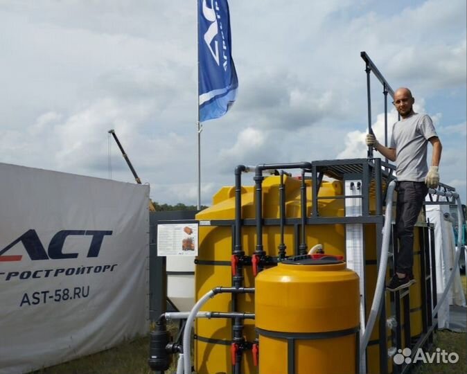 Мобильный растворный узел для удобрений